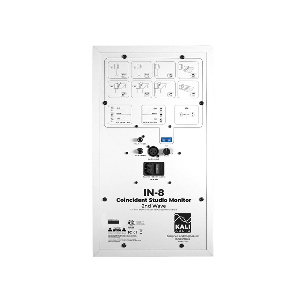 Kali Audio IN-8 2nd Wave 8 Inch 3WAY Powered Studio Monitor (White)