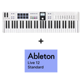 Arturia KeyLab Essential 3 61 White + Ableton Live 12 Standard Upgrade + Free Pigments