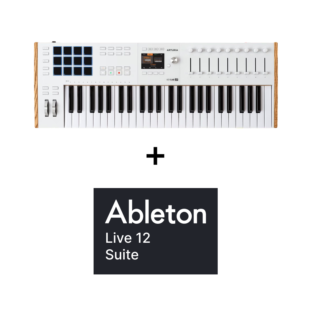 Arturia KeyLab 49 mk3 White + Ableton Live 12 Suite Upgrade + Free V Collection 10