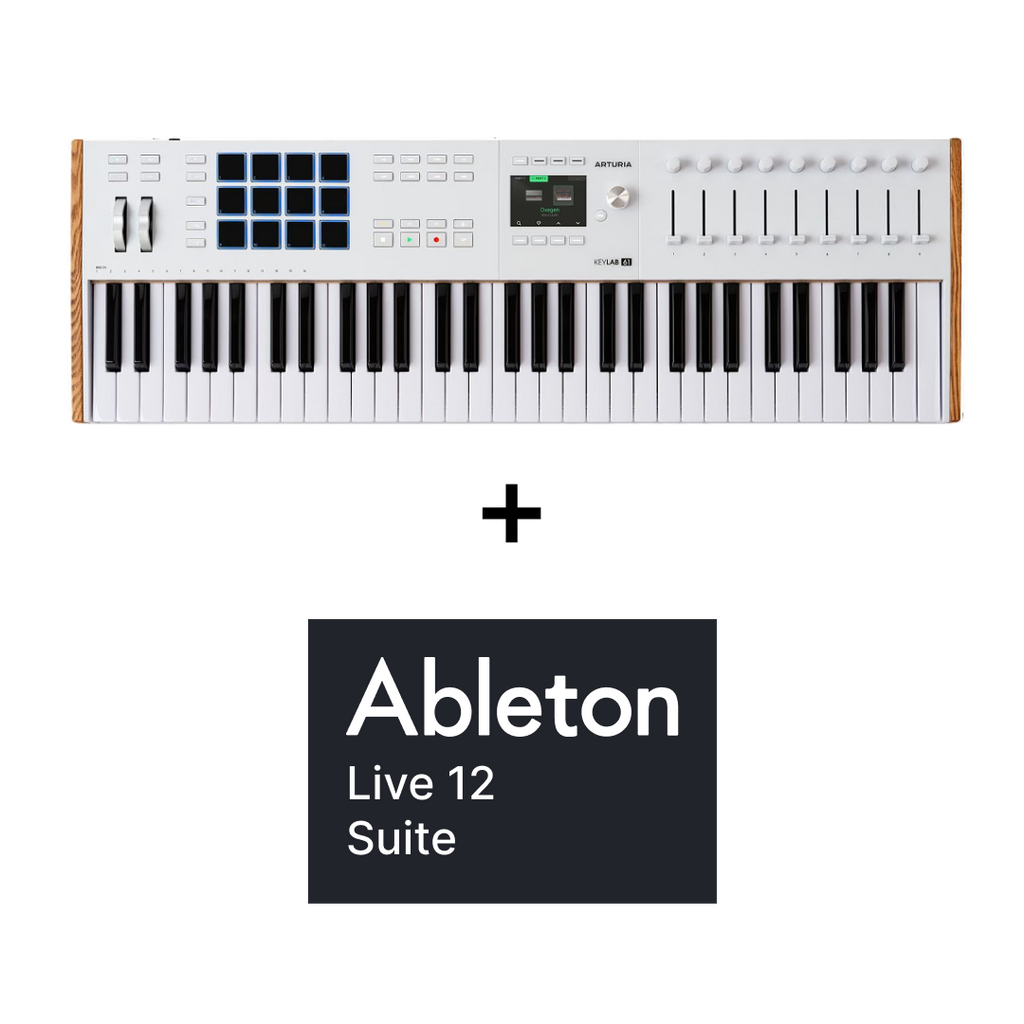 Arturia KeyLab 61 mk3 White + Ableton Live 12 Suite Upgrade + Free V Collection 10