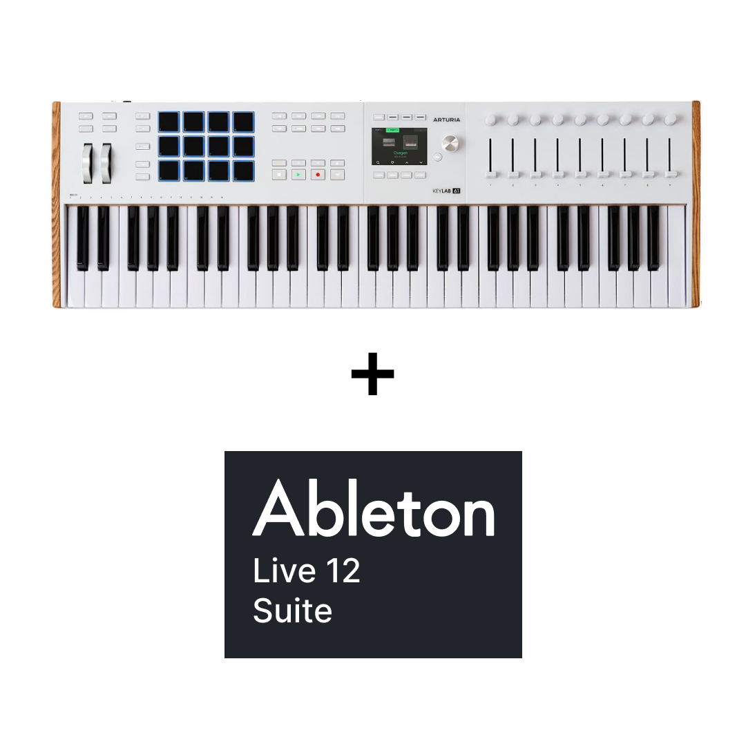 Arturia KeyLab 61 mk3 White + Ableton Live 12 Suite Upgrade + Free V Collection 10