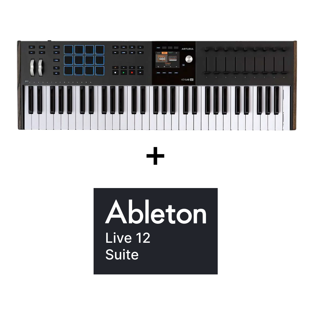Arturia KeyLab 61 mk3 Black + Ableton Live 12 Suite Upgrade + Free V Collection 10