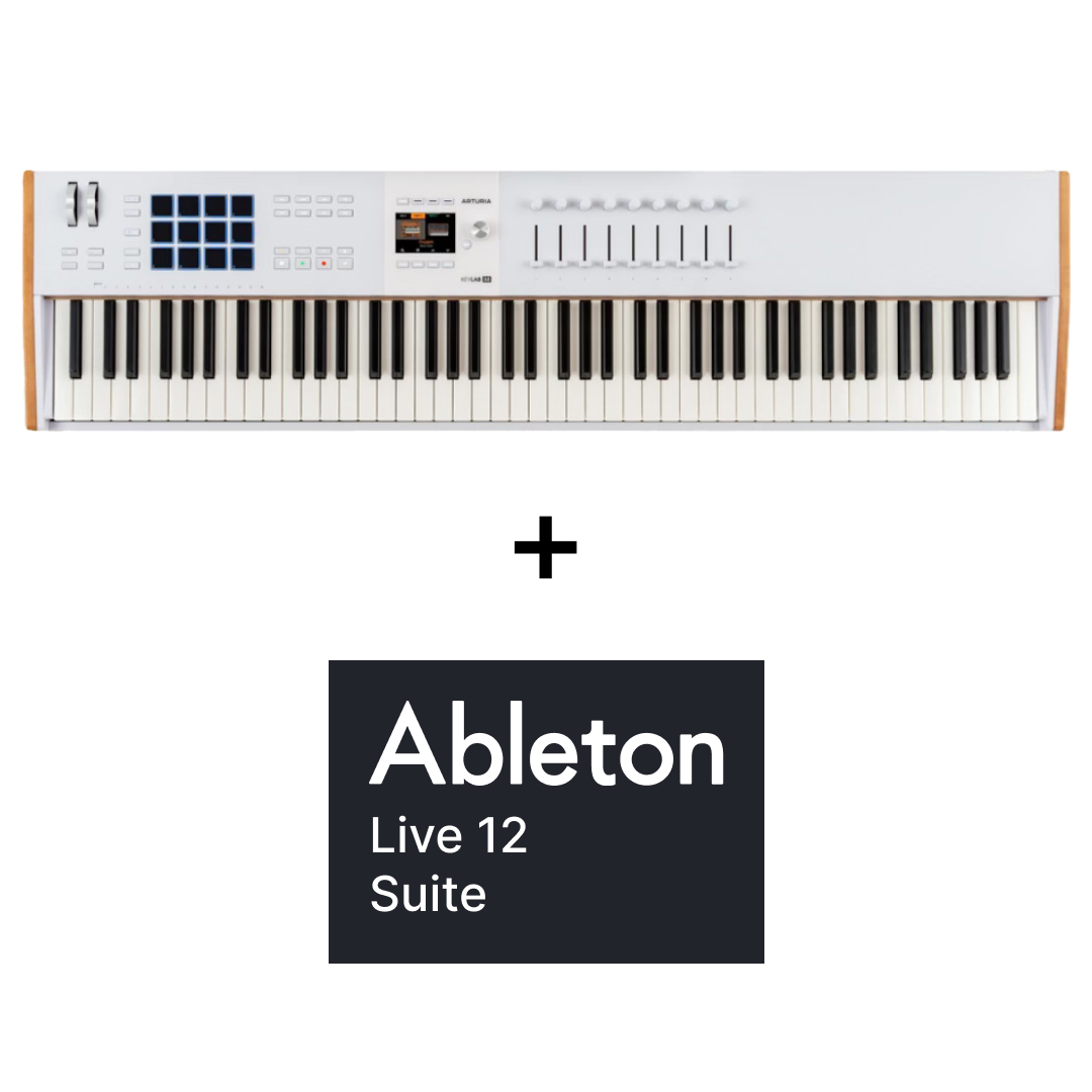 Arturia KeyLab 88 mk3 White + Ableton Live 12 Suite Upgrade + Free V Collection 10