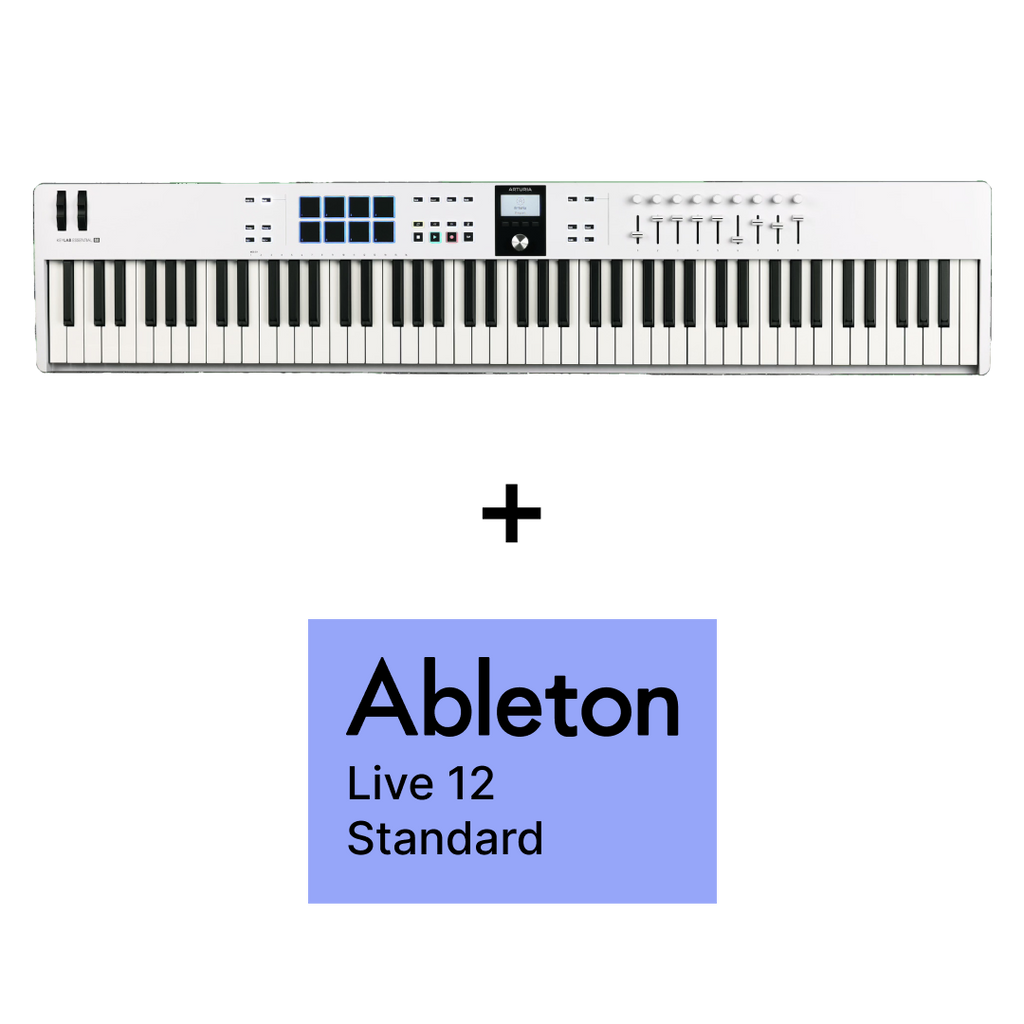 Arturia KeyLab Essential 88 mk3 White + Ableton Live 12 Standard Upgrade + Free Pigments