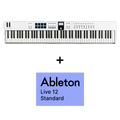 Arturia KeyLab Essential 88 mk3 White + Ableton Live 12 Standard Upgrade + Free Pigments