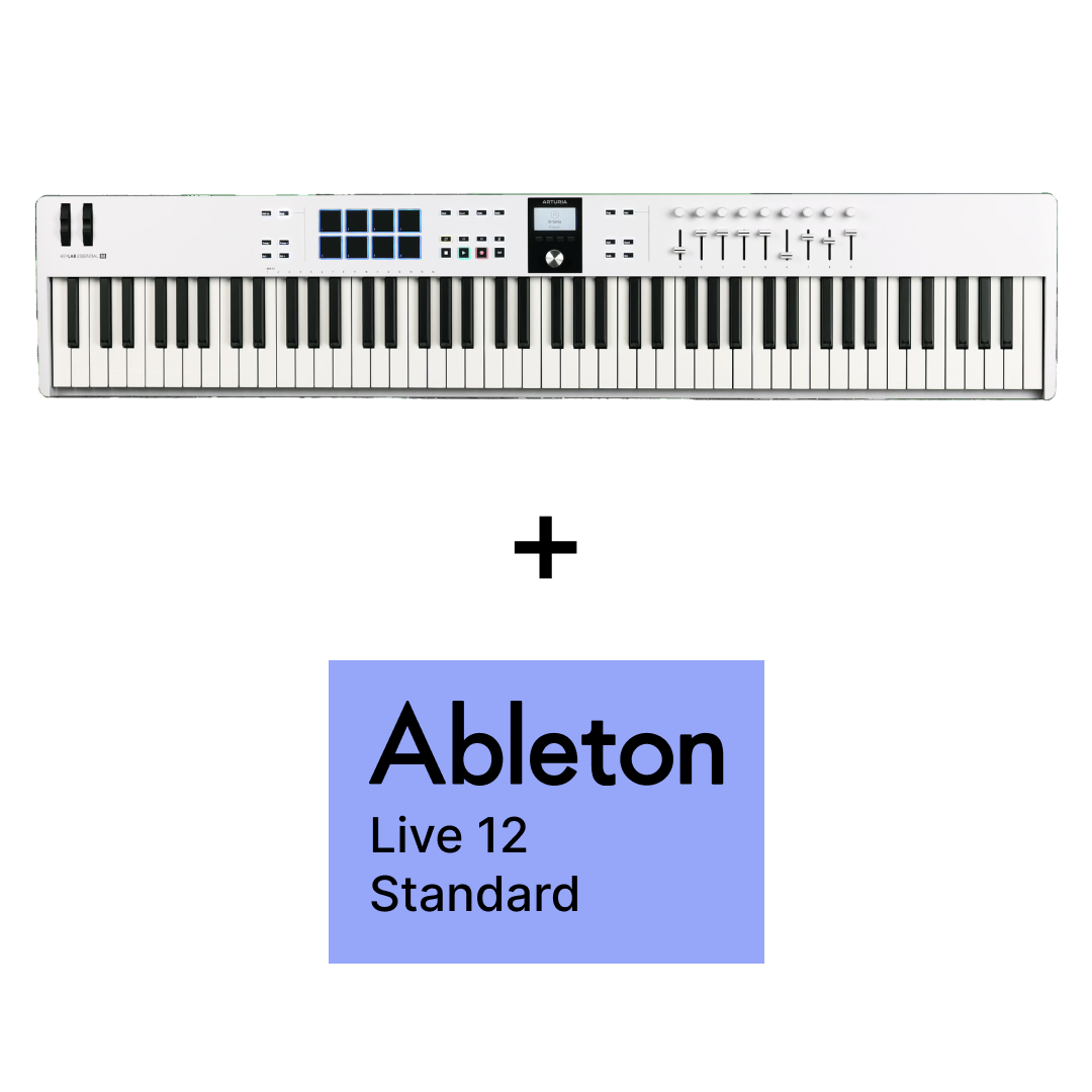 Arturia KeyLab Essential 88 mk3 White + Ableton Live 12 Standard Upgrade + Free Pigments